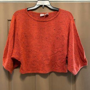 Sady & Lu burnt orange oversized crop sweater